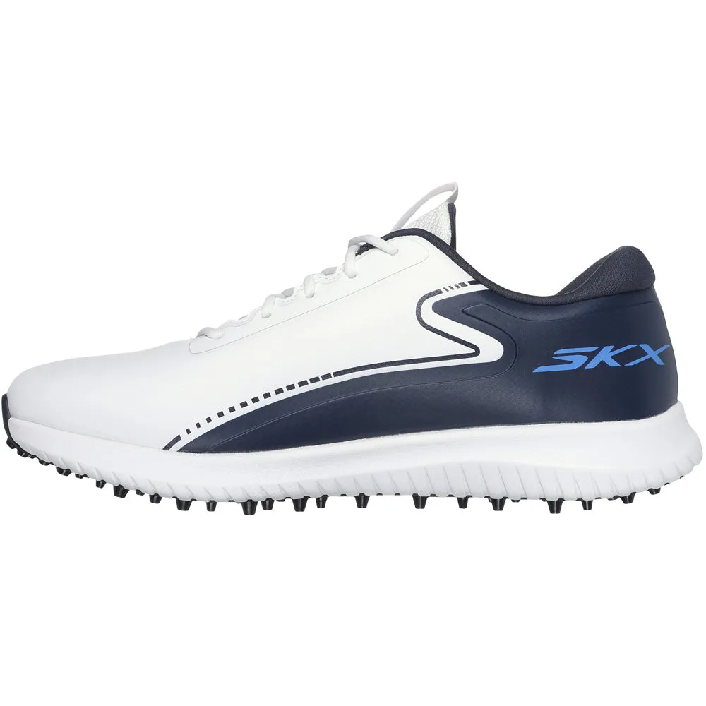 Back To School Sale Command Attention Skechers Go Golf Max 3 Spikeless Waterproof Shoes - White/Navy/Blue