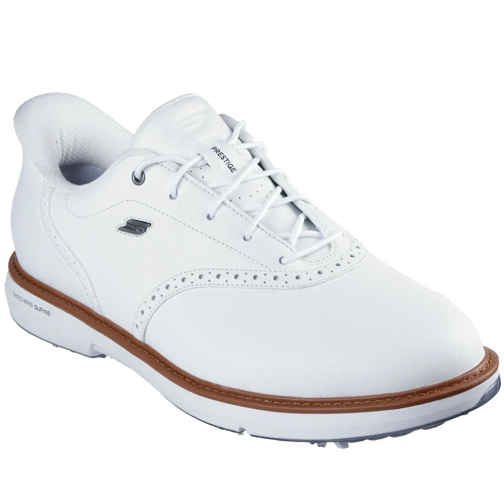 Skechers Go Golf Prestige Spiked Waterproof Shoes - White Flash Sale