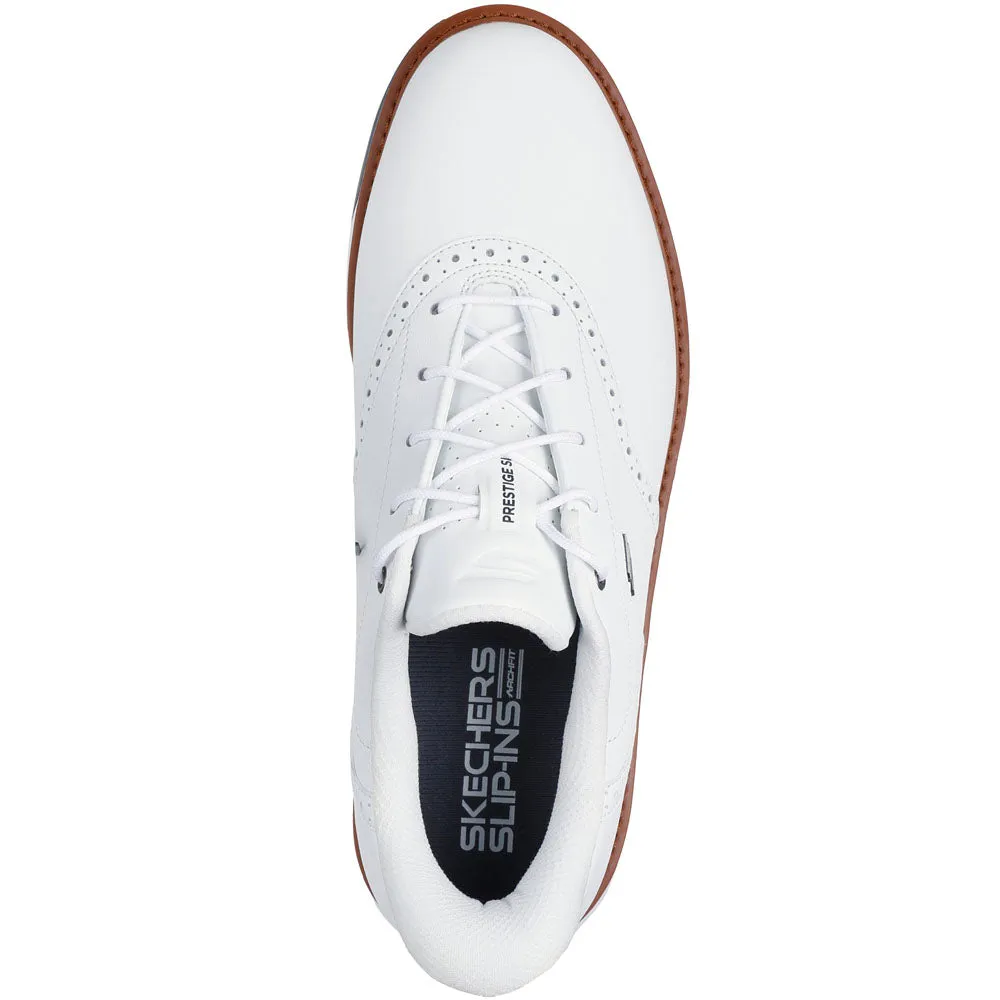 Skechers Go Golf Prestige Spikeless Waterproof Shoes - White Footwear for the Fearless