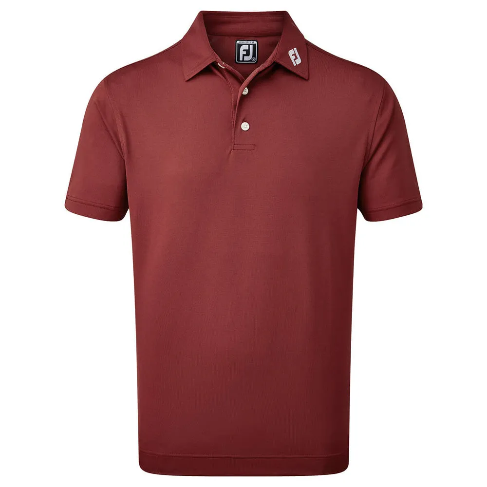 Footjoy Stretch Pique Solid Colour Polo Shirt - Maroon Thanksgiving Day Sale