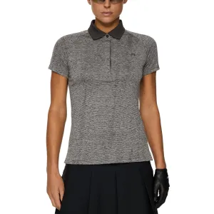 J.Lindeberg Women'S Minnie Golf Polo Shirt - Dark Grey Melange Game-Changer Footwear Stay in Motion