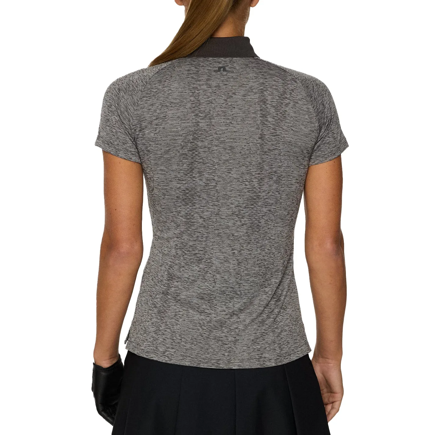 J.Lindeberg Women'S Minnie Golf Polo Shirt - Dark Grey Melange Never Just Walk