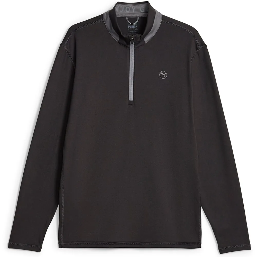 Engineered for Speed Puma Lightweight 1/4 Zip Pullover - Puma Black/Slate Sky