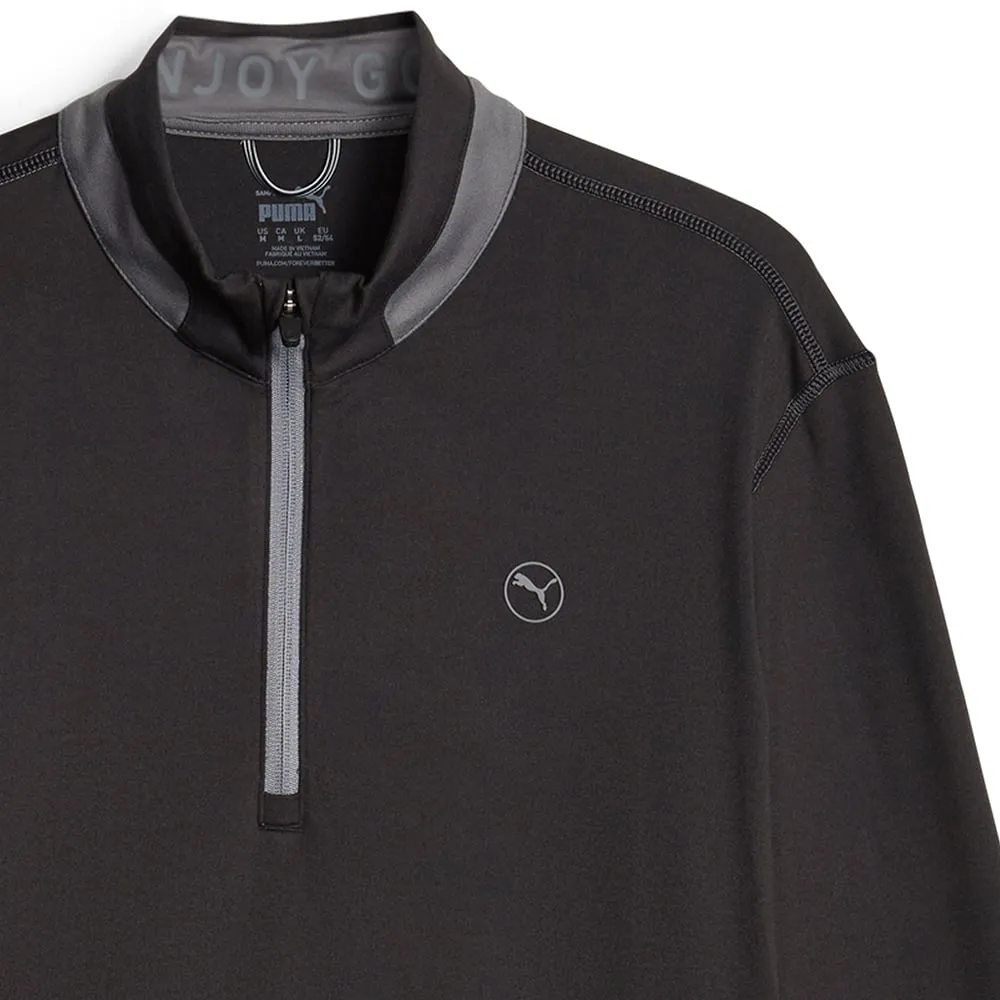 Empower Your Journey Be Unstoppable Puma Lightweight 1/4 Zip Pullover - Puma Black/Slate Sky