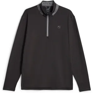Engineered for Speed Puma Lightweight 1/4 Zip Pullover - Puma Black/Slate Sky