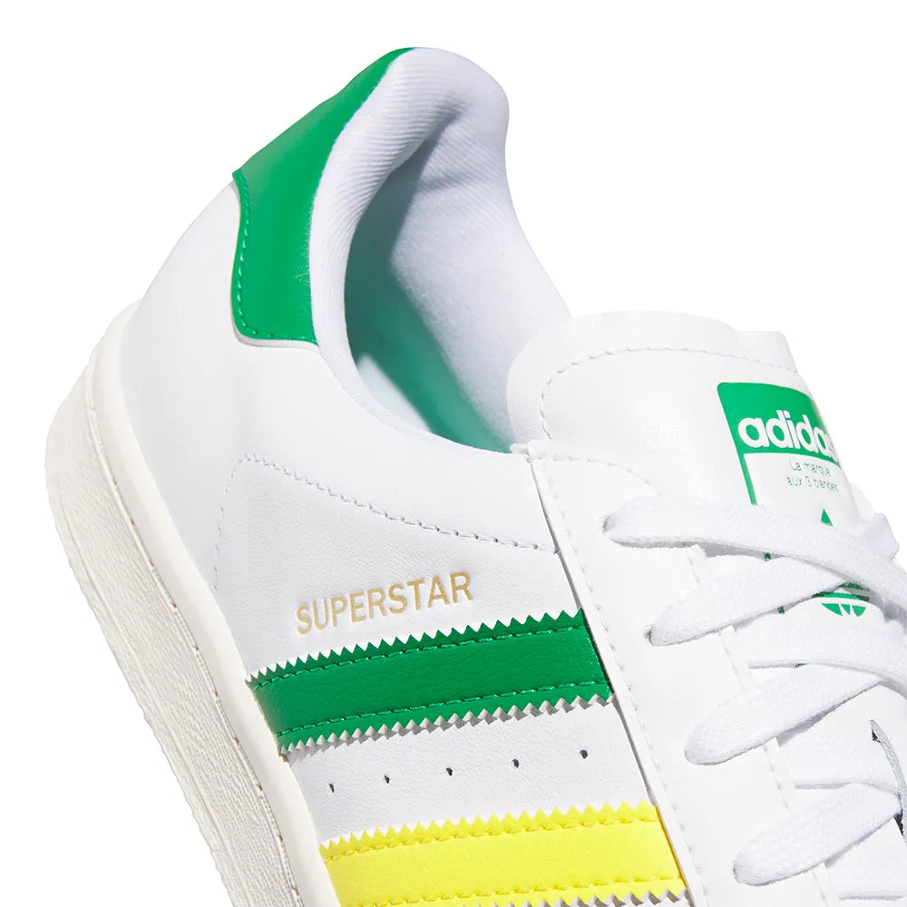 Labor Day Sale Adidas Golf Originals Superstar Spikeless Shoes - White/Green/Yellow