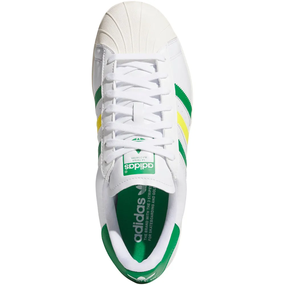 All Eyes on You Adidas Golf Originals Superstar Spikeless Shoes - White/Green/Yellow