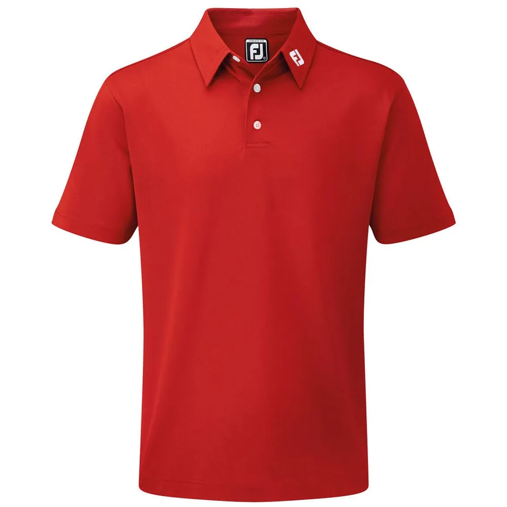 Clearance Sale Footjoy Stretch Pique Solid Athletic Polo Shirt - Red