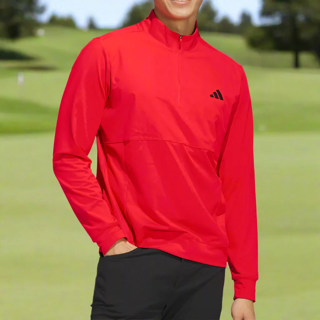 Thanksgiving Day Sale Father's Day Sale Adidas Ultimate365 Tour 1/4 Zip Pullover - Pure Ruby