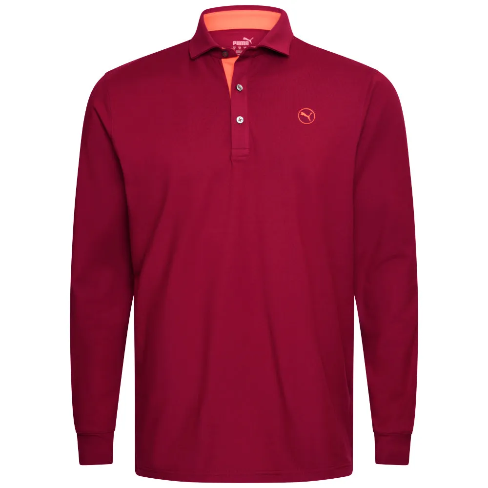 Loud Looks, Smooth Moves Lead with Style Puma Cloudspun Longsleeve Midweight Polo Shirt - Intense Red/Redmazing