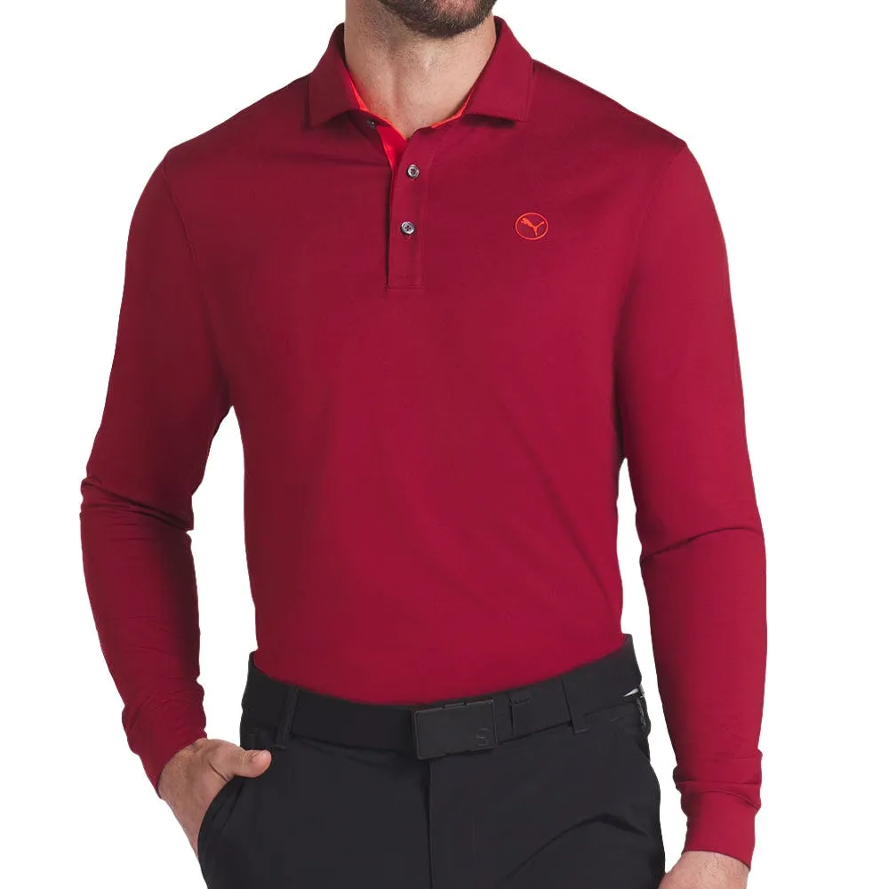 Affordable Deal Of The Century Puma Cloudspun Longsleeve Midweight Polo Shirt - Intense Red/Redmazing