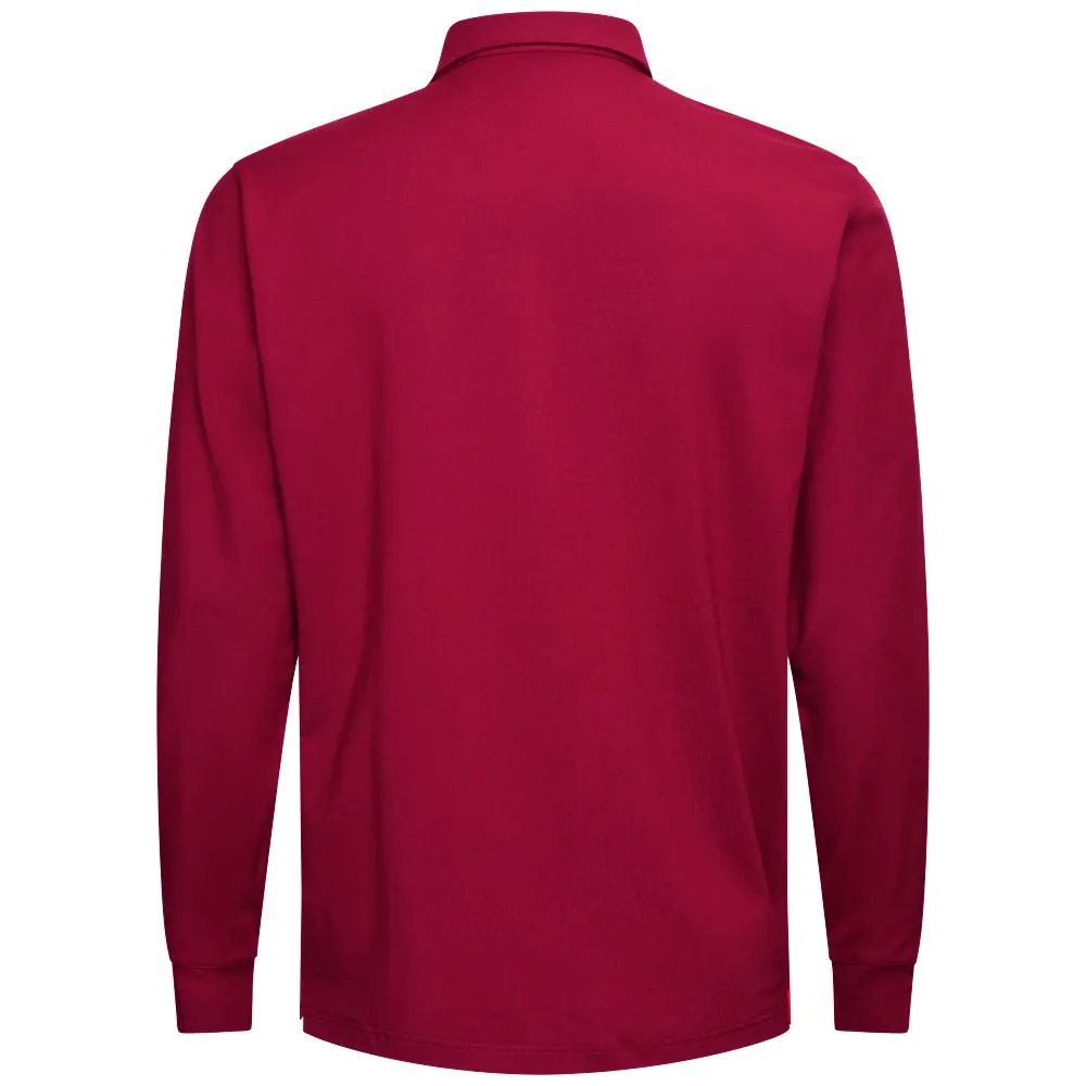 Unleash Your Power Sweetest Day Sale Puma Cloudspun Longsleeve Midweight Polo Shirt - Intense Red/Redmazing