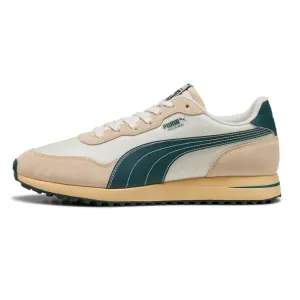 Performance Unleashed Puma Helsinki G Spikeless Golf Shoes - Frosted Ivory/Green Terrain/Light Straw