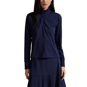 Rlx Ralph Lauren Women'S Half Zip Interlock Pullover - Refined Navy Flash Sale Dress from the Feet Up