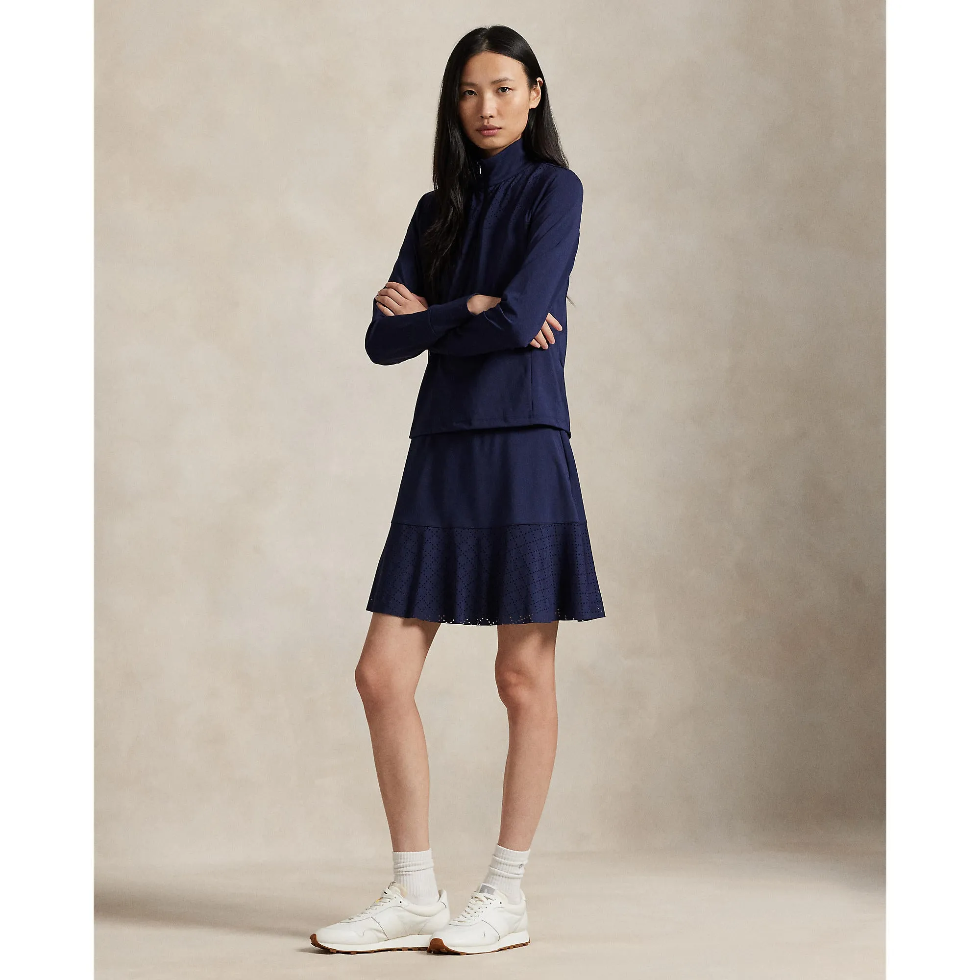 Rlx Ralph Lauren Women'S Half Zip Interlock Pullover - Refined Navy The Fast Lane Choice Sweetest Day Sale