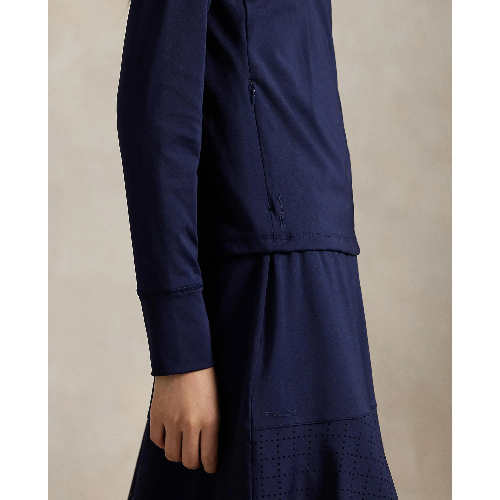 All Saints' Day Sale Rlx Ralph Lauren Women'S Half Zip Interlock Pullover - Refined Navy