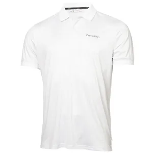 Mother's Day Sale Christmas Day Sale Calvin Klein Fracture Print Polo Shirt - White/Pale Silver
