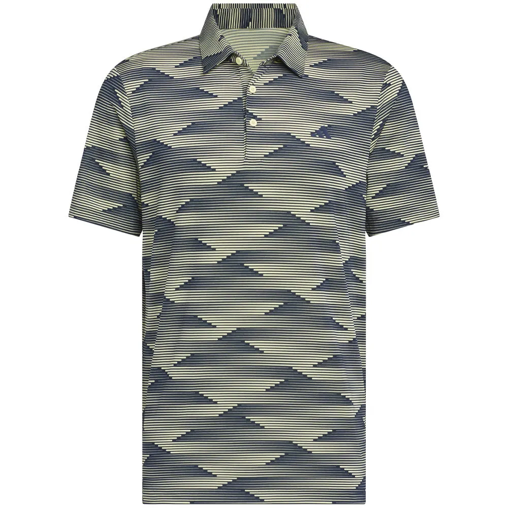 Adidas Ultimate365 Speed Stripe Polo Shirt - Collegiate Navy/Powder Yellow Footwear for the Fearless Biggest Sale of the Year