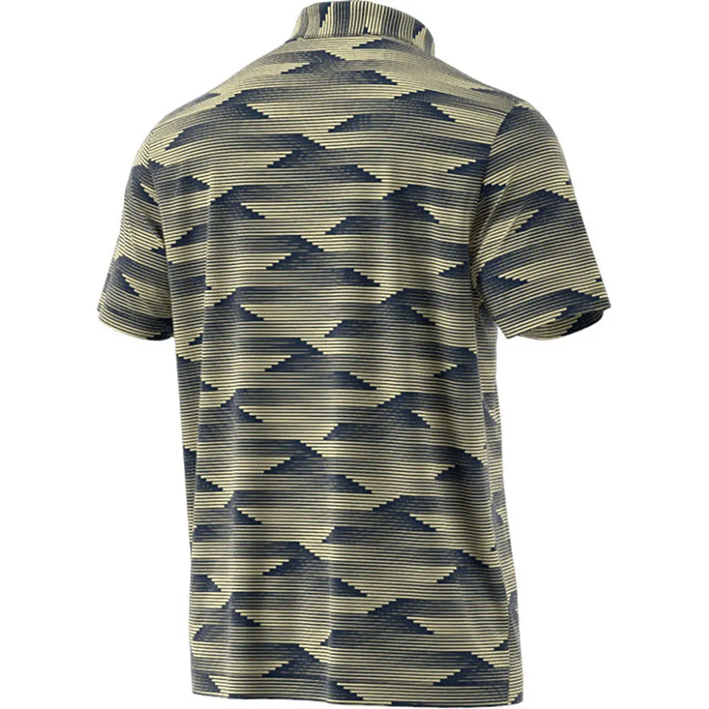 Adidas Ultimate365 Speed Stripe Polo Shirt - Collegiate Navy/Powder Yellow All Saints' Day Sale Dare to Lead