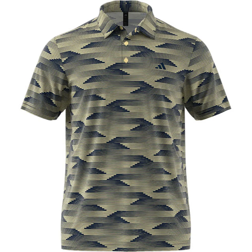 Adidas Ultimate365 Speed Stripe Polo Shirt - Collegiate Navy/Powder Yellow No Limits, Just Style