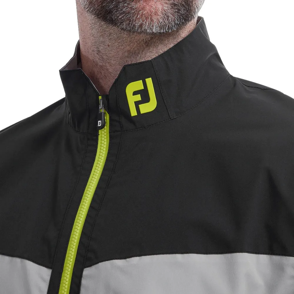 Keep Going Strong Footjoy Hydrolite Waterproof Jacket - Black/Grey/Lime