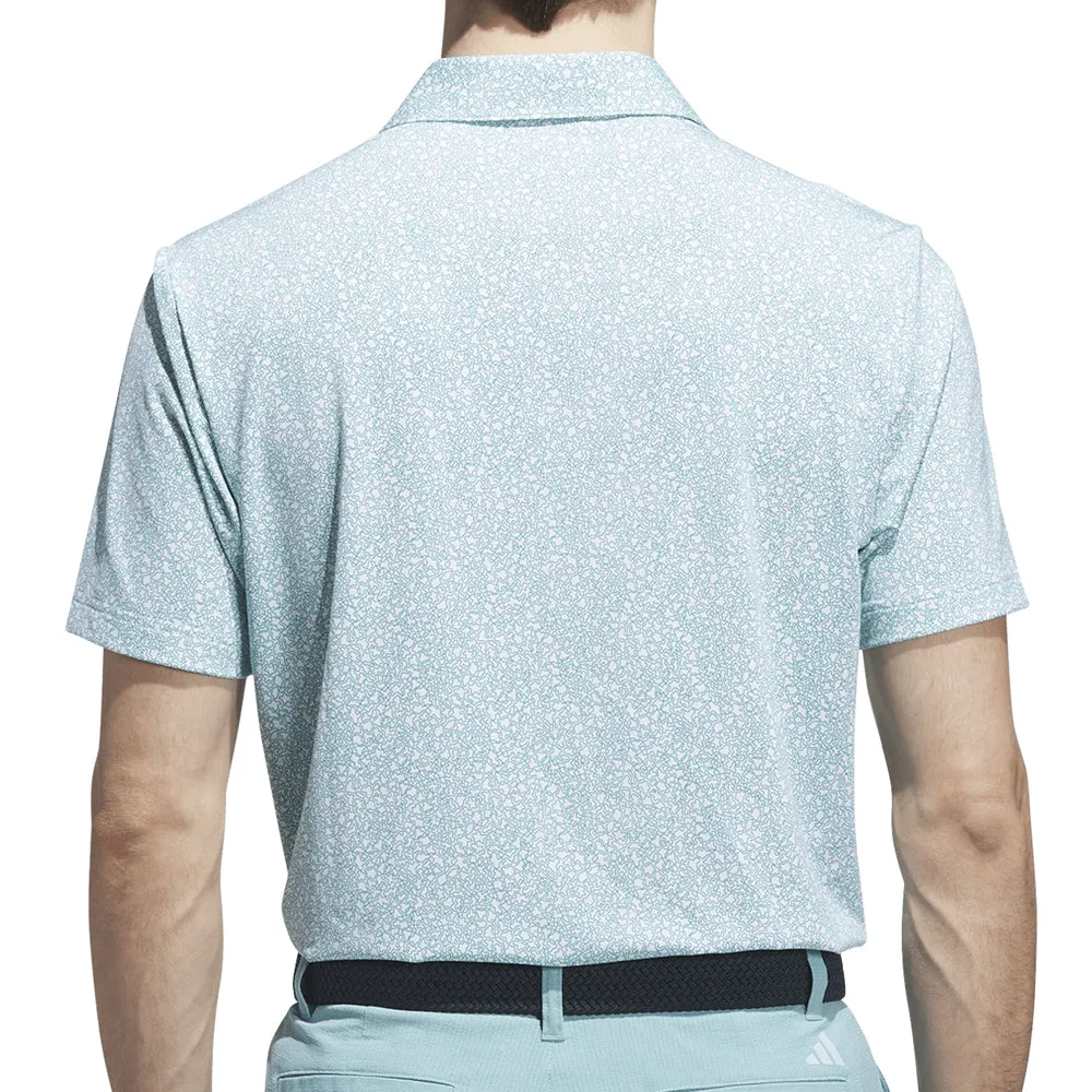 Adidas Ultimate365 Mini Bunker Polo Shirt - Pure Teal Built to Move You Spring Sale