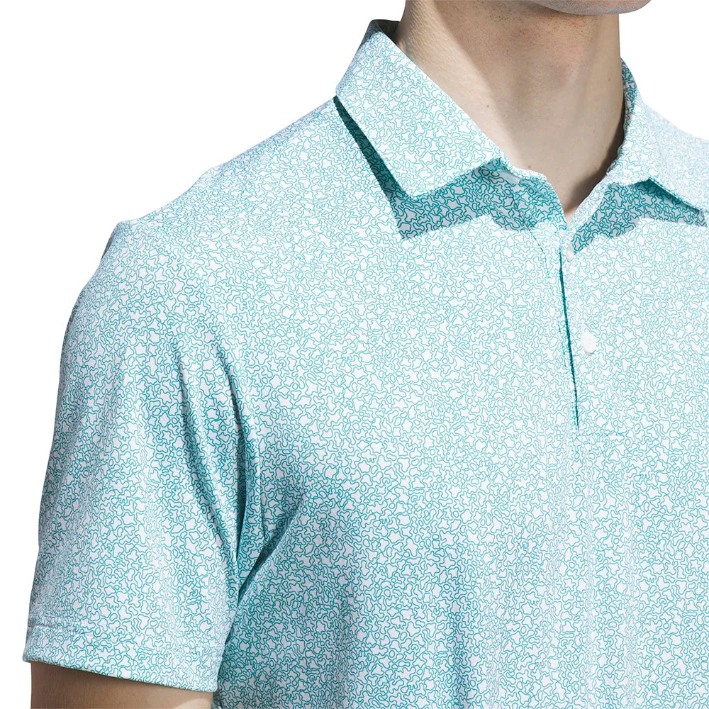 Adidas Ultimate365 Mini Bunker Polo Shirt - Pure Teal Rise Every Time Winter Sale