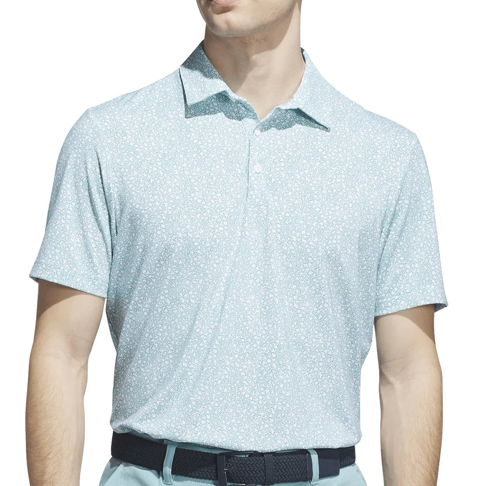 Adidas Ultimate365 Mini Bunker Polo Shirt - Pure Teal Move Beyond Ordinary