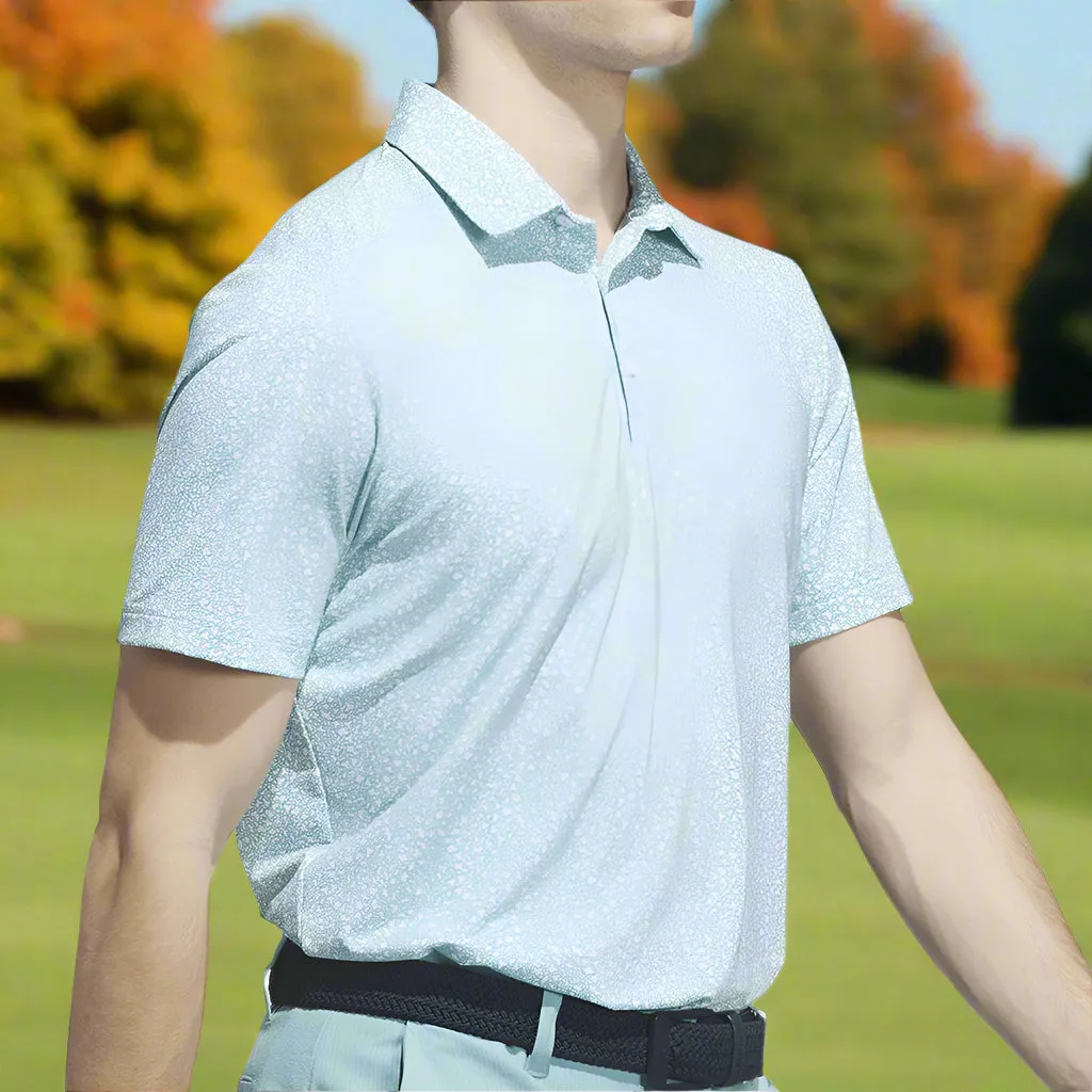 Adidas Ultimate365 Mini Bunker Polo Shirt - Pure Teal Walk with Purpose