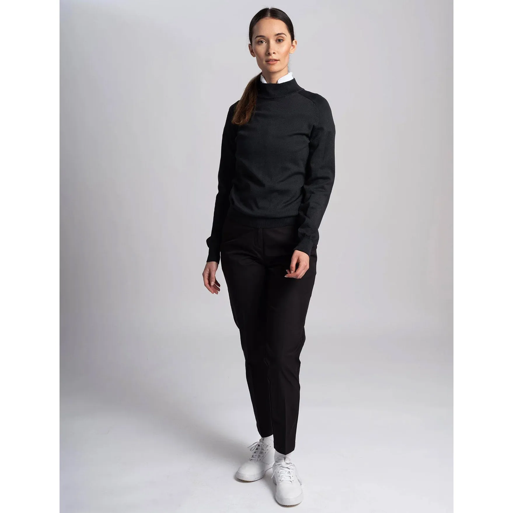 Cross Women'S Gillian Crew Golf Knit - Black Christmas Day Sale All Saints' Day Sale