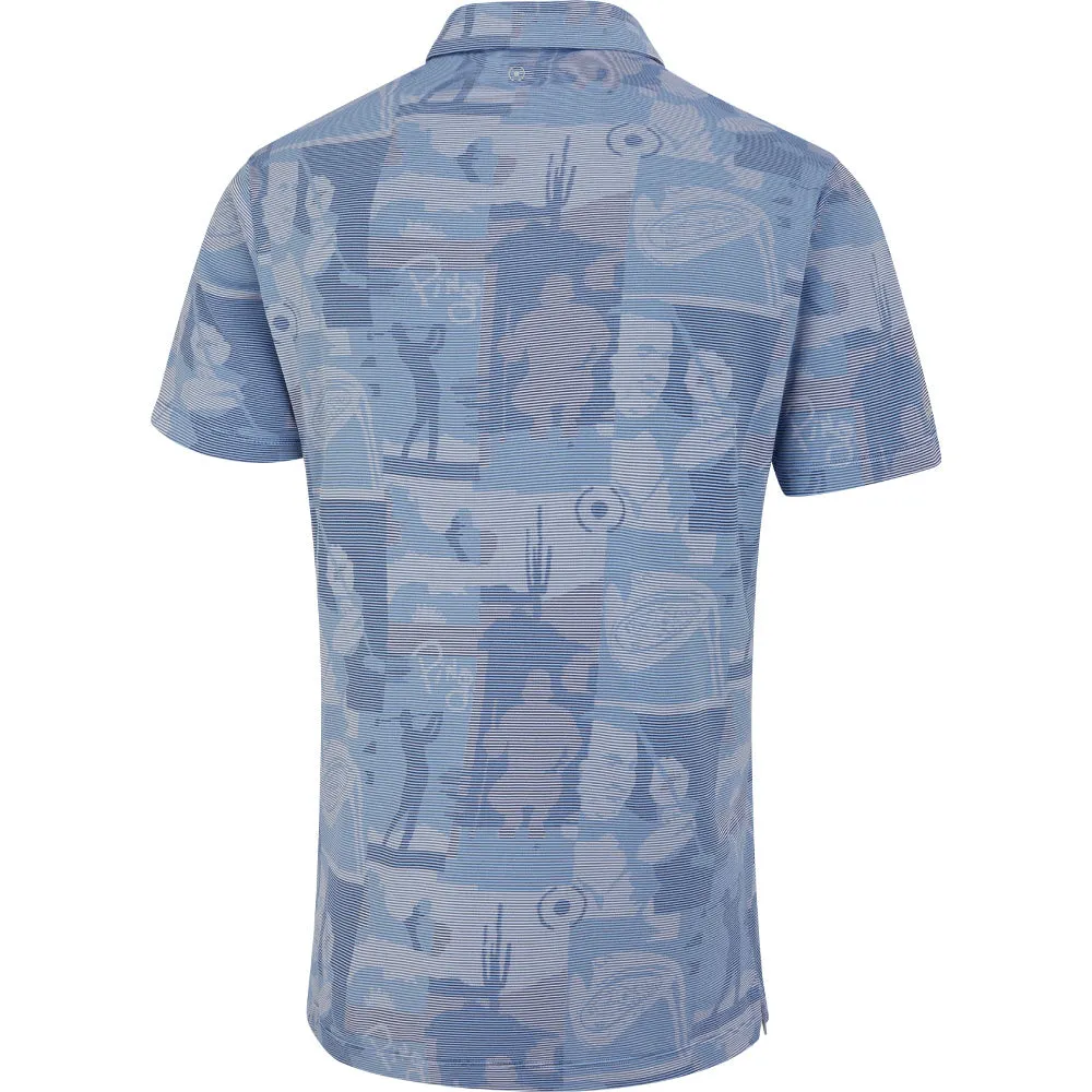 Ping Legacy Polo Shirt - Cornflower Blue Multi Step Into Strength