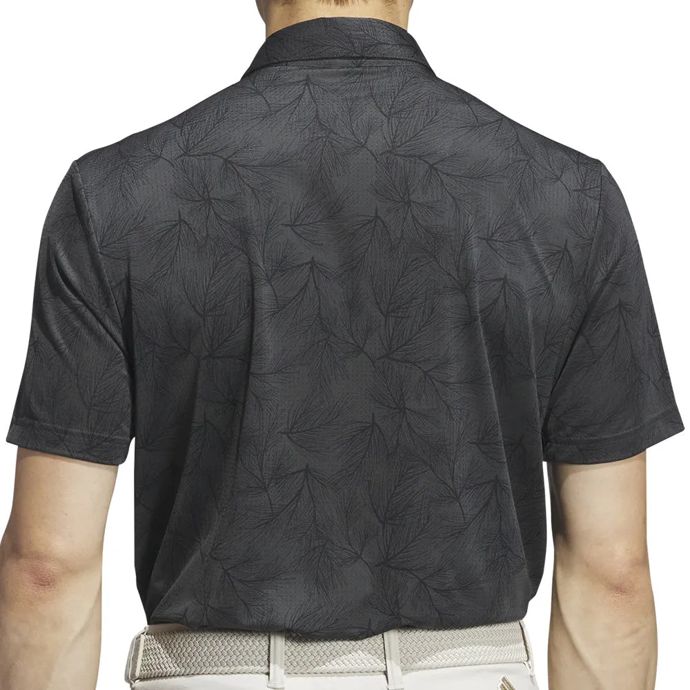 Designed to Dominate Adidas Ultimate365 Mesh Print Polo Shirt - Carbon/Black