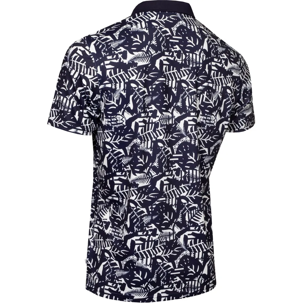 Flash Sale Calvin Klein Abstract Print Polo Shirt - White/Evening Blue