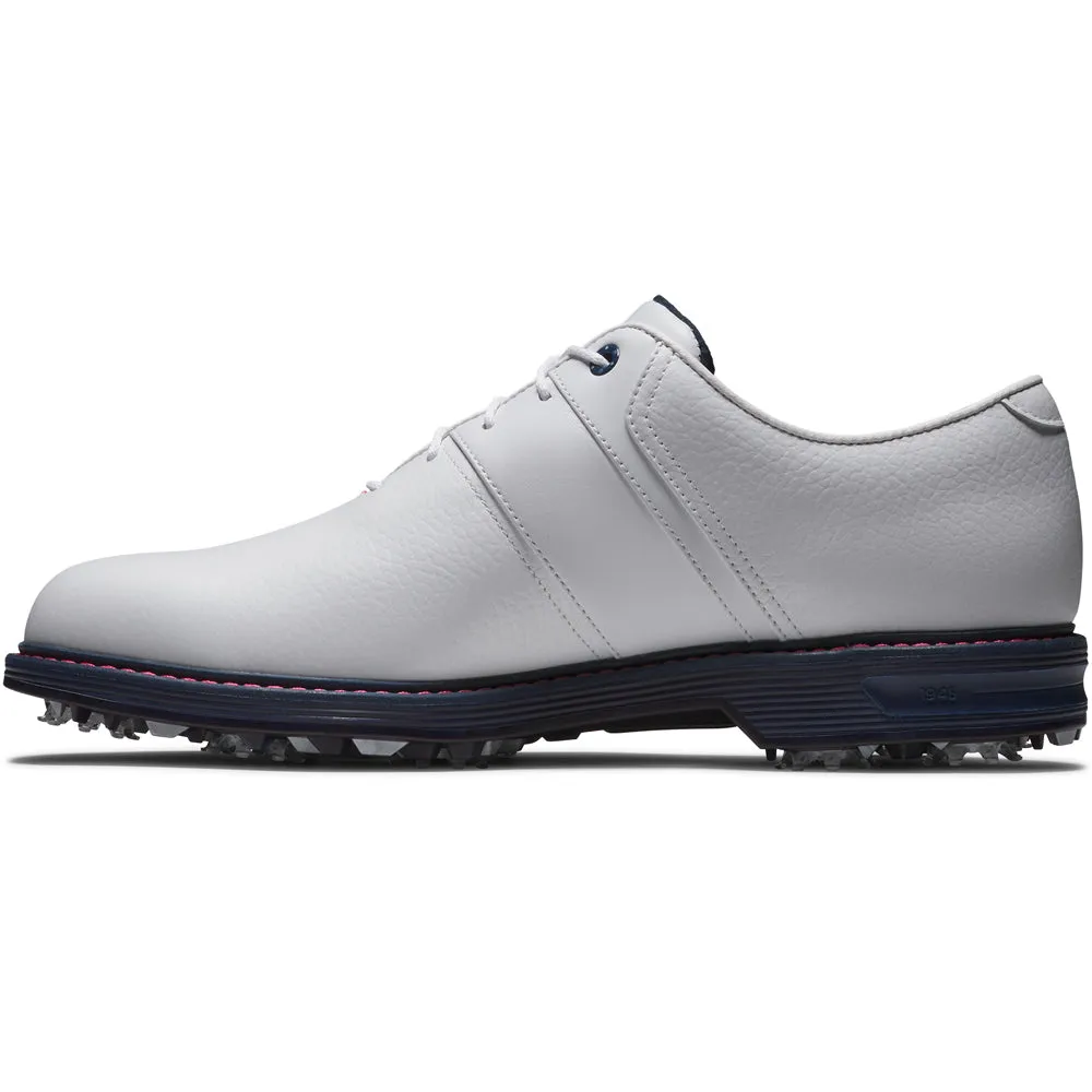 All Eyes on You Footjoy Packard Spiked Shoes - White/Pink/Navy