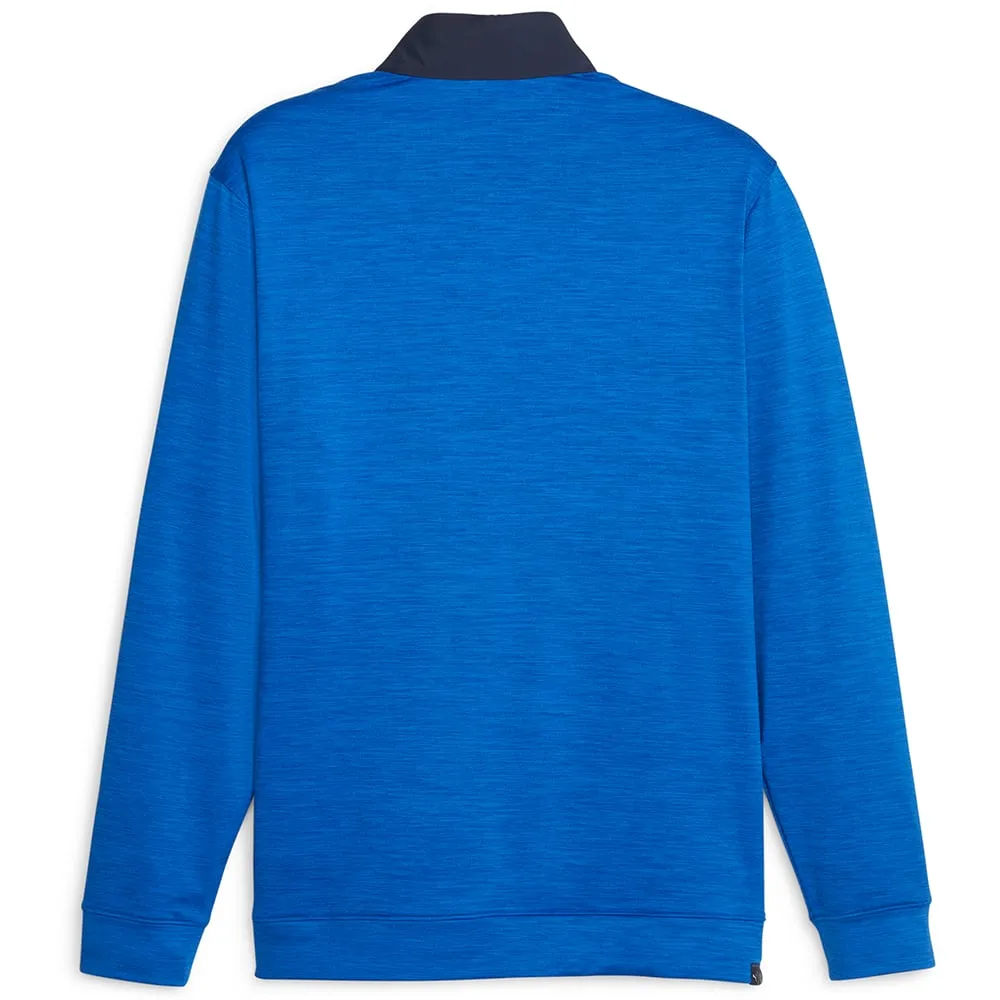 Command Attention Puma Cloudspun Colour Block 1/4 Zip Pullover - Navy Blazer/Future Blue Heather