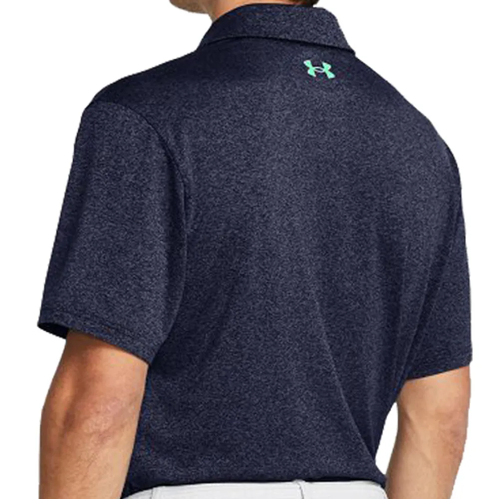 Under Armour Playoff 3.0 Stripe Polo Shirt - Midnight Navy/Vapor Green Feel the Energy