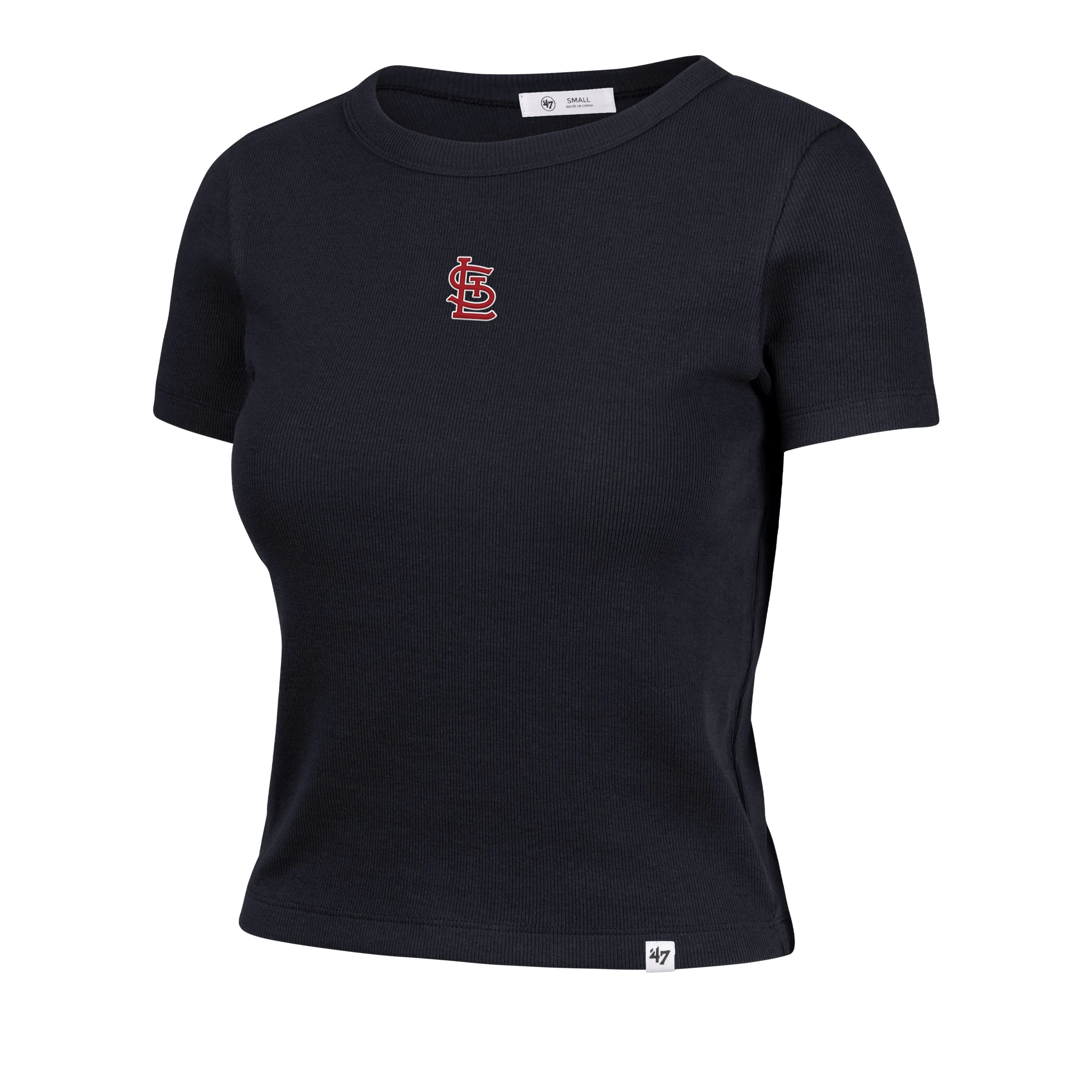 ST. LOUIS CARDINALS MICRO EMB '47 BABY RIB TEE WOMENS
