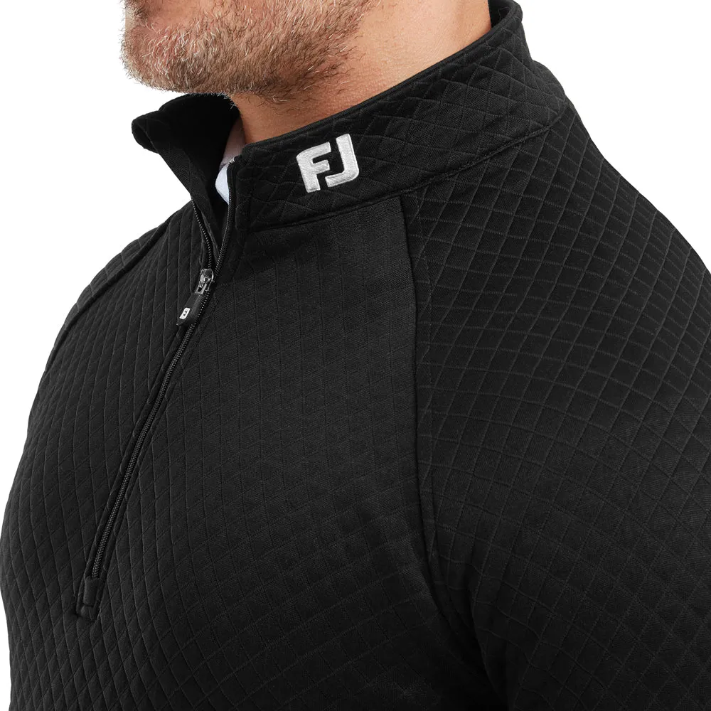 Footjoy Jacquard Thermal 1/4 Zip Chillout - Black Define Your Own Way Step Out Boldly