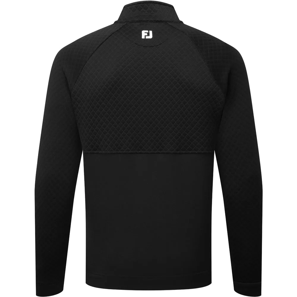 Footjoy Jacquard Thermal 1/4 Zip Chillout - Black Stay in Motion