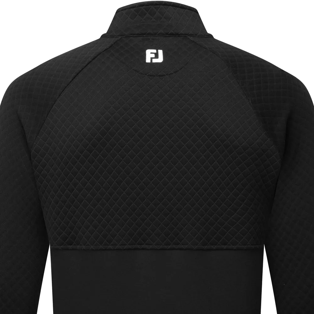 Footjoy Jacquard Thermal 1/4 Zip Chillout - Black Dress from the Feet Up