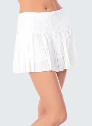 Own Every Step Long Pleated Smocked Skirt