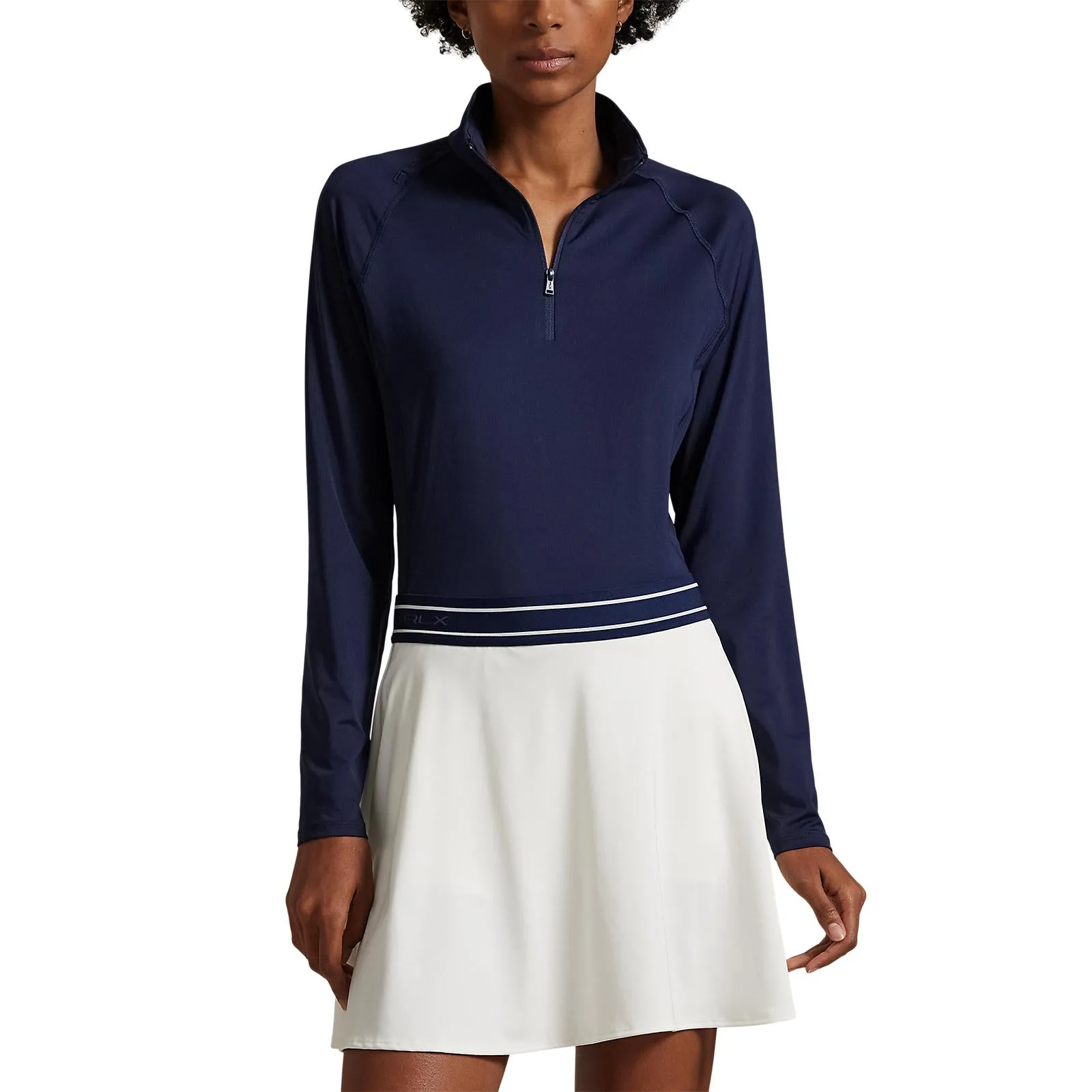 Empower Your Journey Built to Perform Rlx Ralph Lauren Women'S Stretch Jersey Quarter-Zip Pullover - Refined Navy
