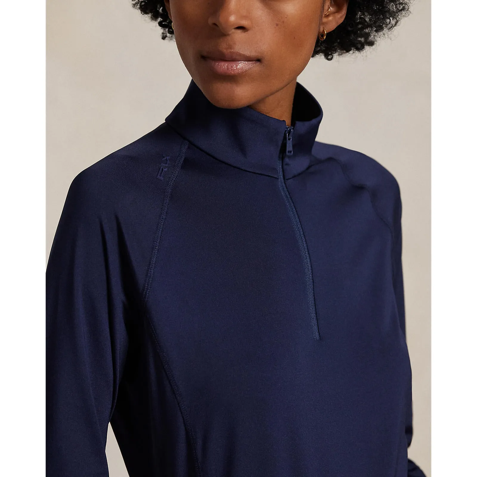 Be Unstoppable Stay in Motion Rlx Ralph Lauren Women'S Stretch Jersey Quarter-Zip Pullover - Refined Navy