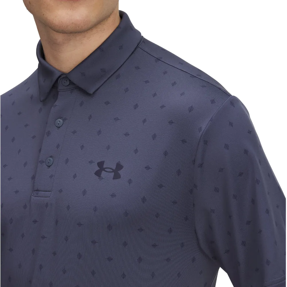Under Armour Playoff 3.0 Printed Polo Shirt - Downpour Grey/Midnight Navy Big Savings