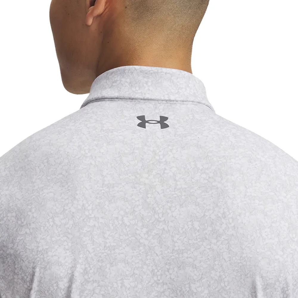 Under Armour Playoff 3.0 Printed Polo Shirt - White/Halo Gray/Castlerock Biggest Sale of the Year