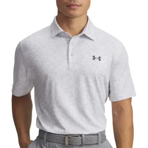 Confidence Starts Here Under Armour Playoff 3.0 Printed Polo Shirt - White/Halo Gray/Castlerock