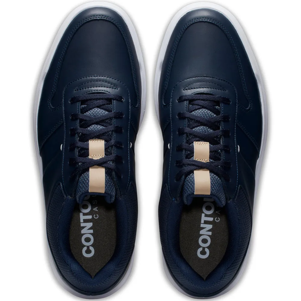 Black Friday Offer Lead with Style Footjoy Contour Casual Spikeless Waterproof Shoes - Navy/White/Tan