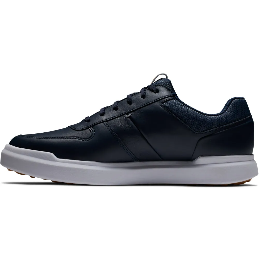 Built for the Bold Footjoy Contour Casual Spikeless Waterproof Shoes - Navy/White/Tan