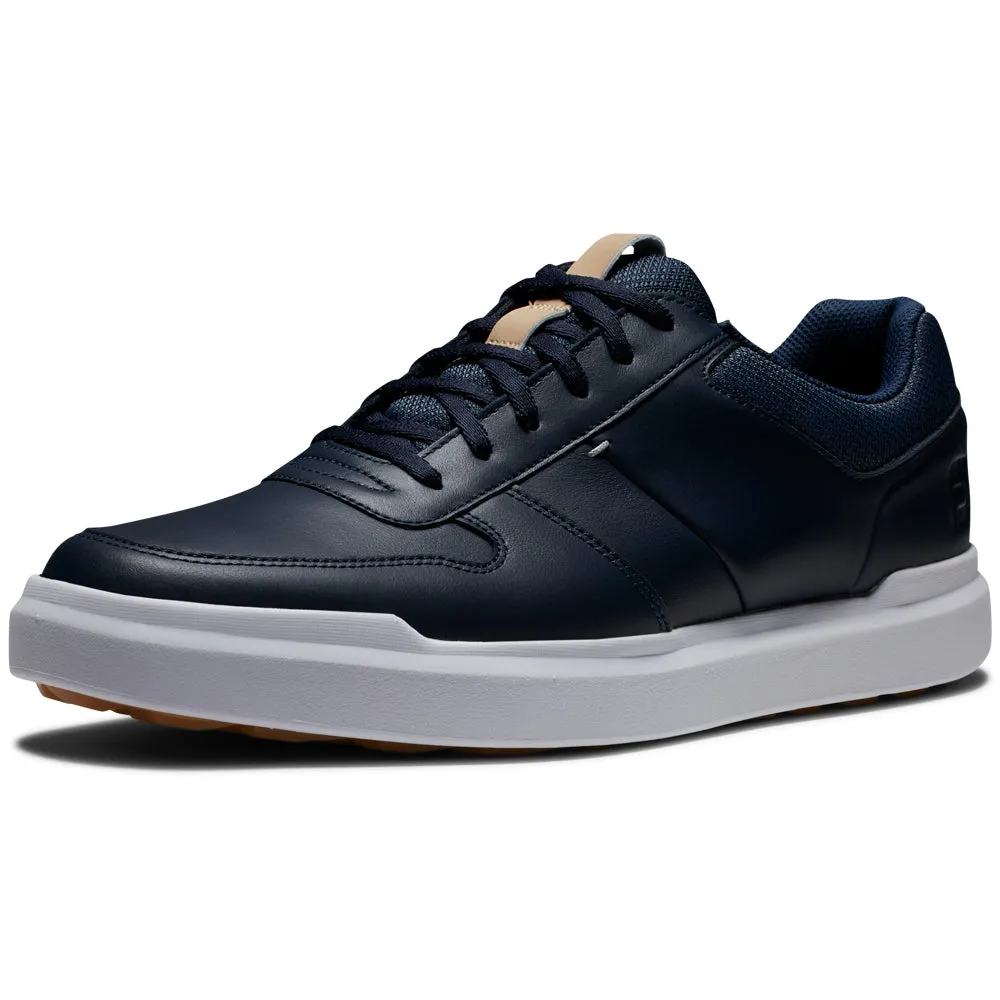 Keep Going Strong Footjoy Contour Casual Spikeless Waterproof Shoes - Navy/White/Tan
