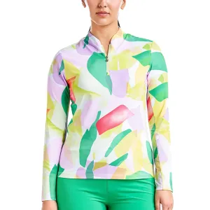 Nivo Women'S Lolita Uv Long Sleeve Mock Neck Golf Shirt - Classic Green Clearance Sale